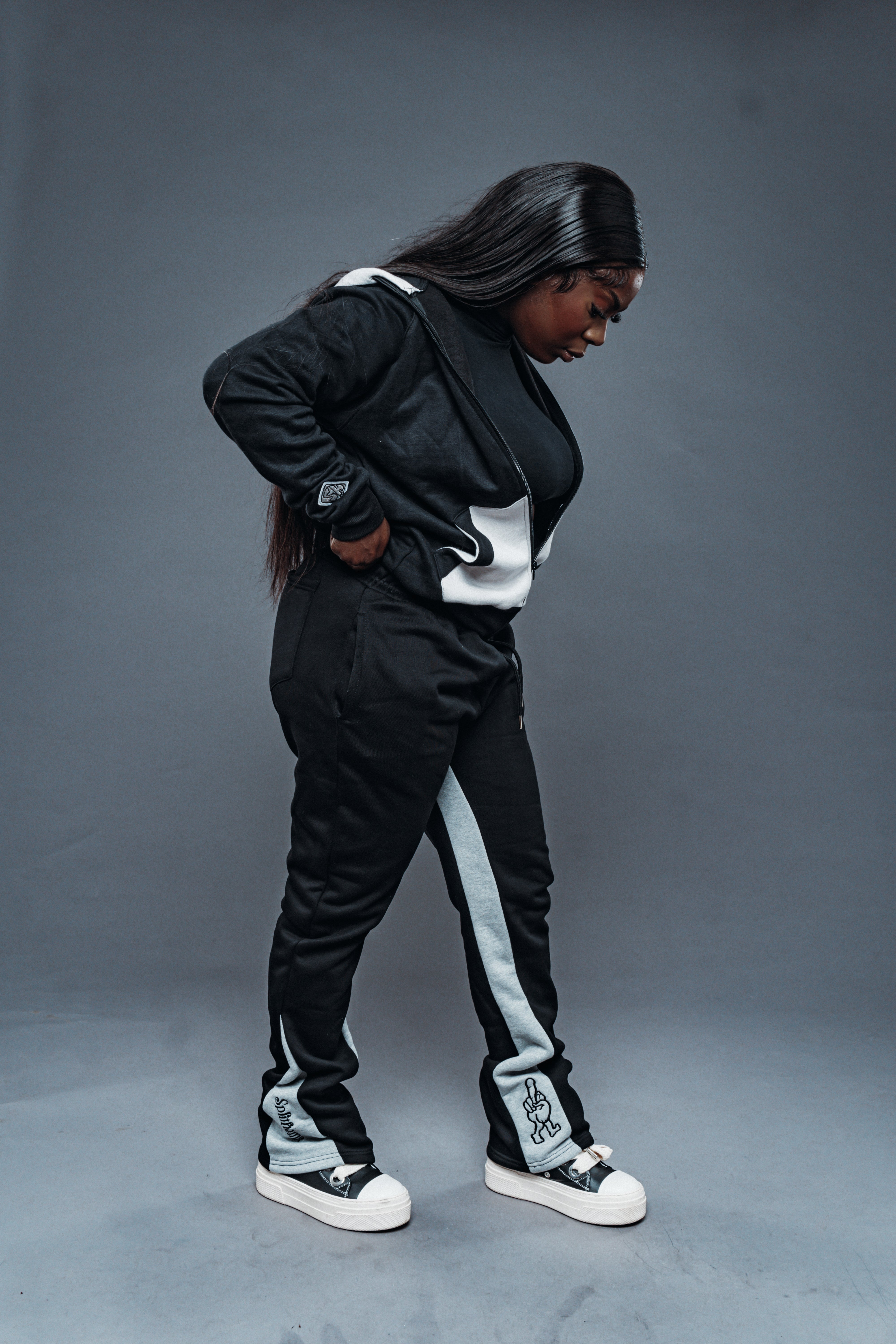 ‘F***-Off Black’ Zip-UP Tracksuit