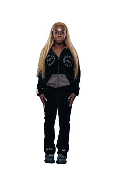 'Baddie In Her Hems' Velour Tracksuit