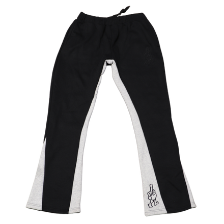 ‘F***-Off Black’ Flared Track Bottoms