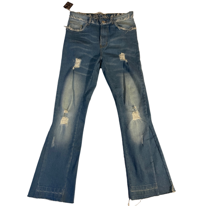 Flared Heavy Distressed "SundeR" Hems