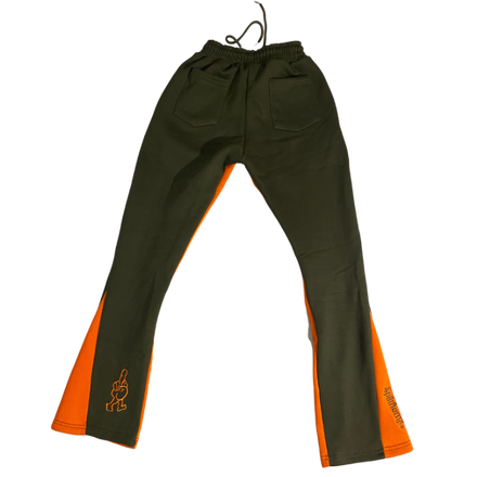 ‘F***-Off Olive’ Flared Track Bottoms
