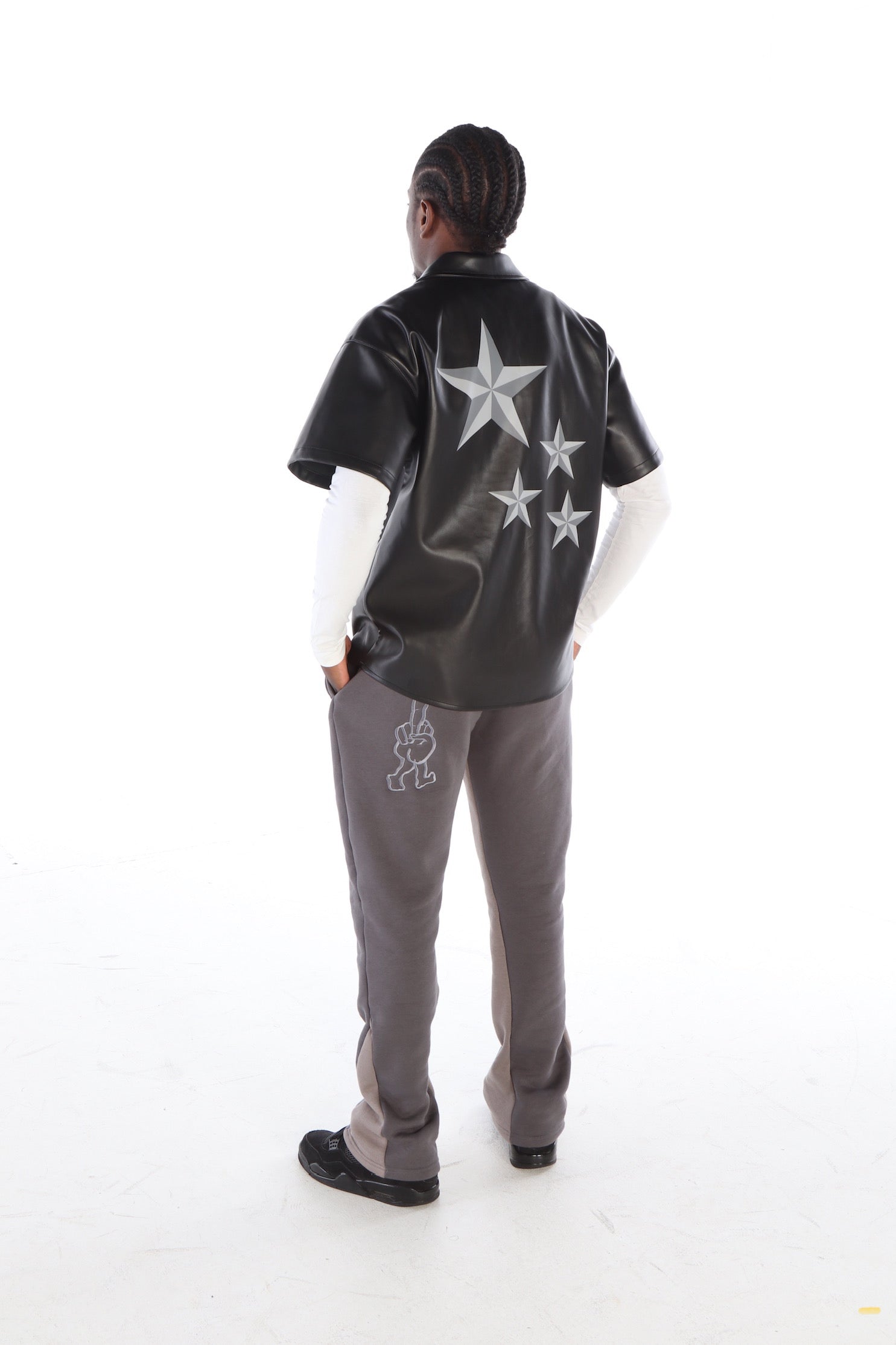 ‘Silver Surfer’ Flared Track Bottoms