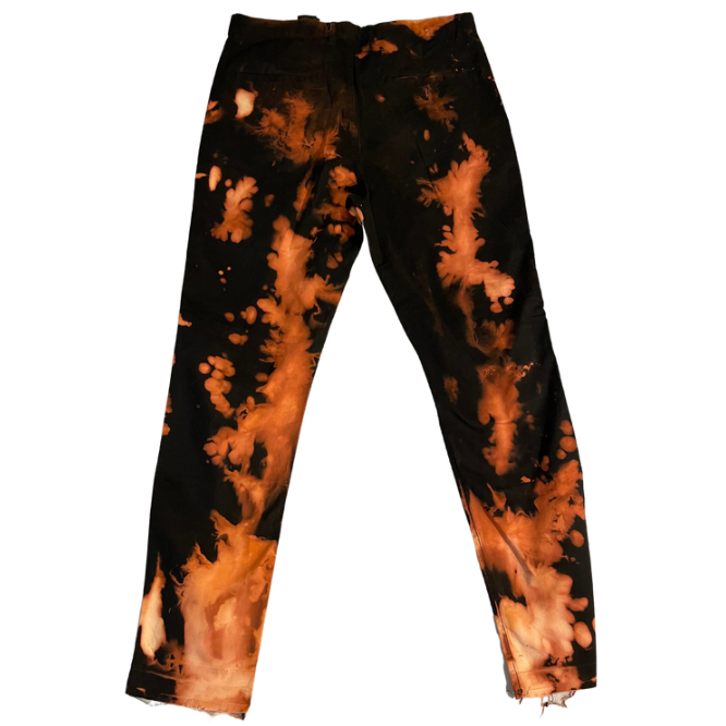 Cloudy Bleached Red and Orange Hems