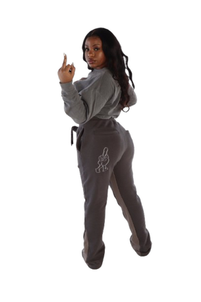 ‘Silver Surfer’ Flared Track Bottoms