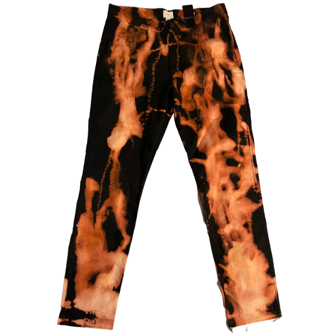 Cloudy Bleached Red and Orange Hems