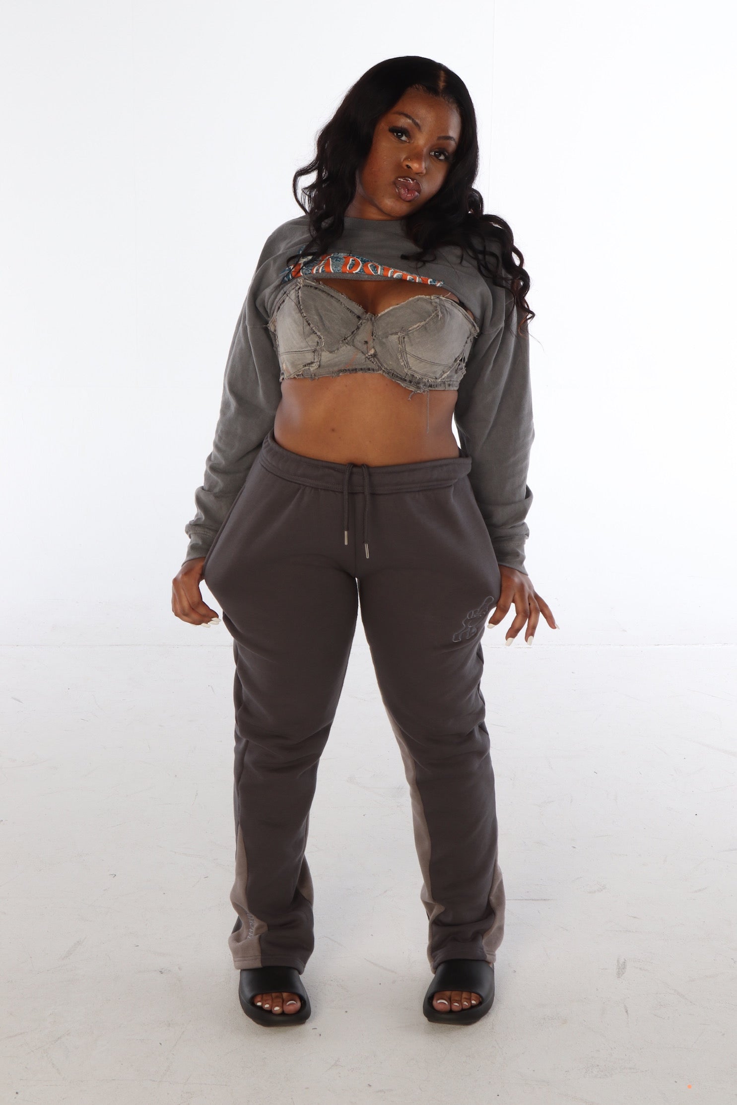 Soutien-gorge en jean gris Splithems Scrap