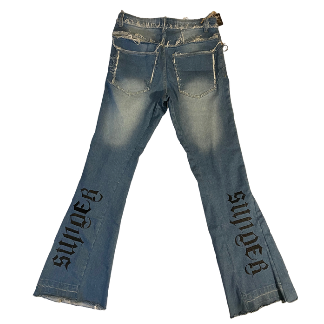 Flared Heavy Distressed "SundeR" Hems