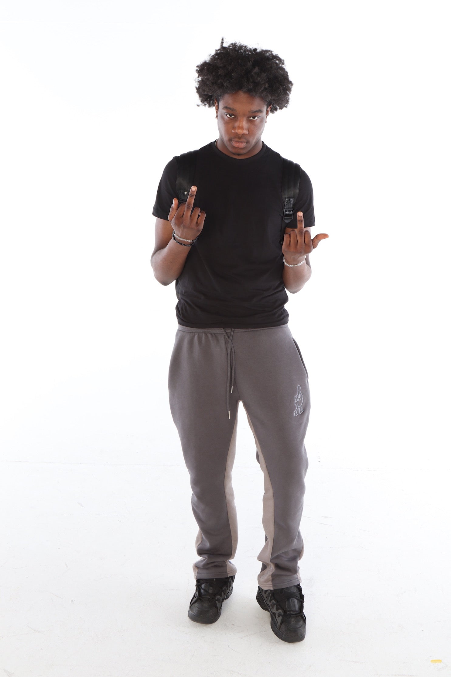 ‘Silver Surfer’ Flared Track Bottoms