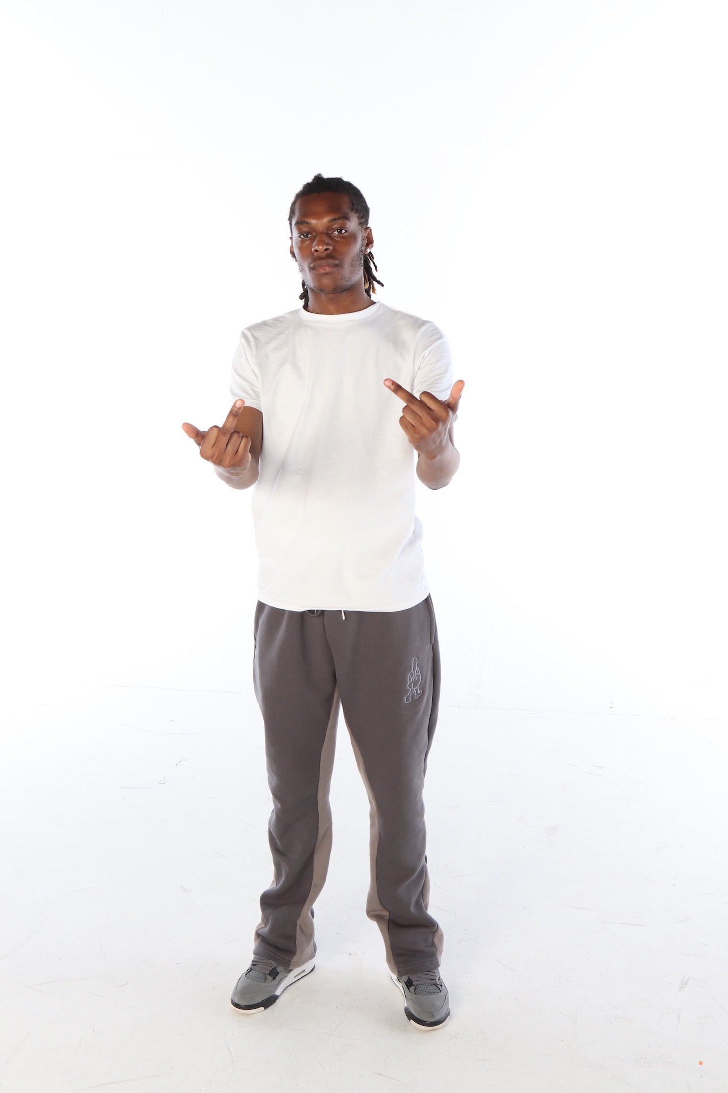 ‘Silver Surfer’ Flared Track Bottoms