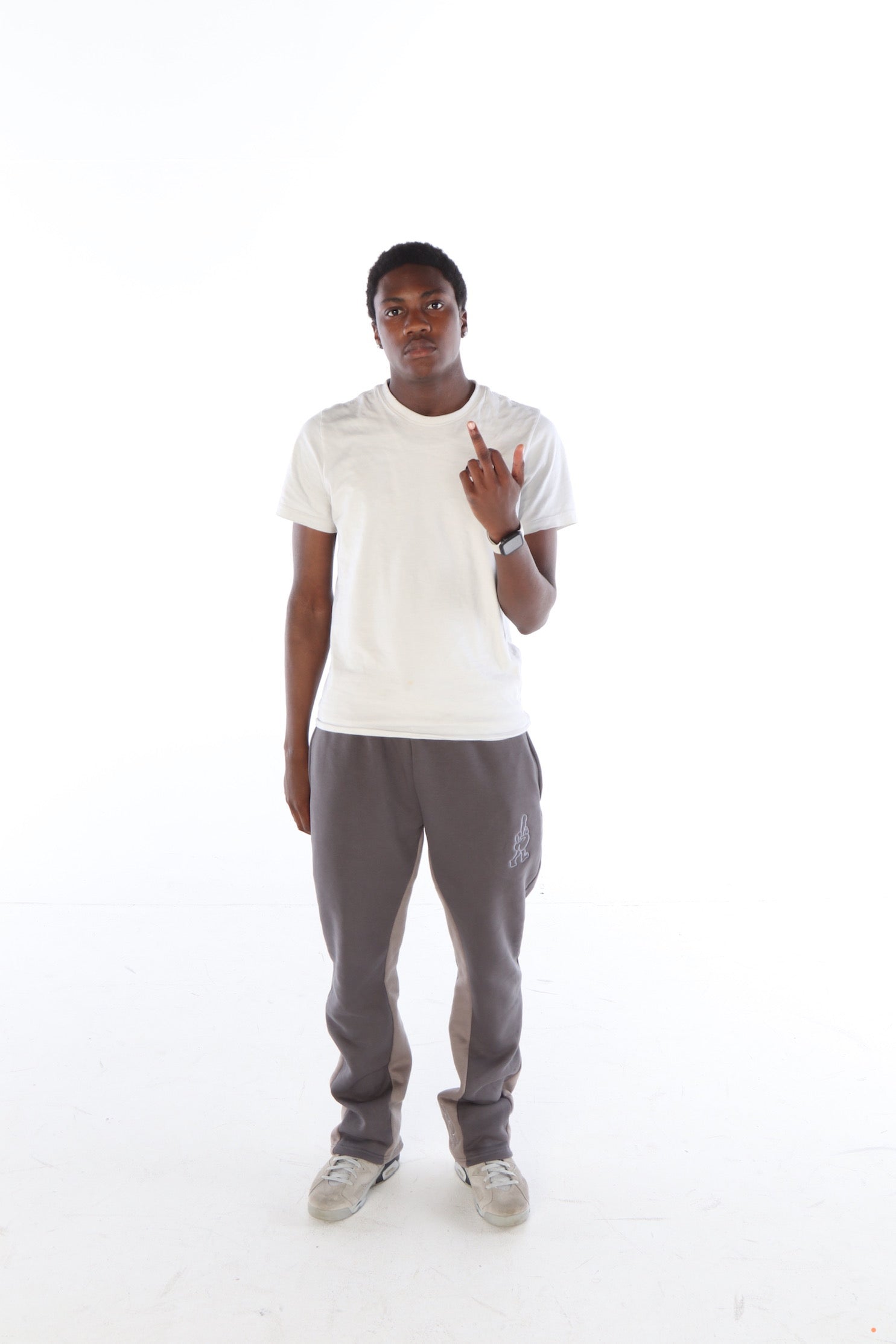 ‘Silver Surfer’ Flared Track Bottoms