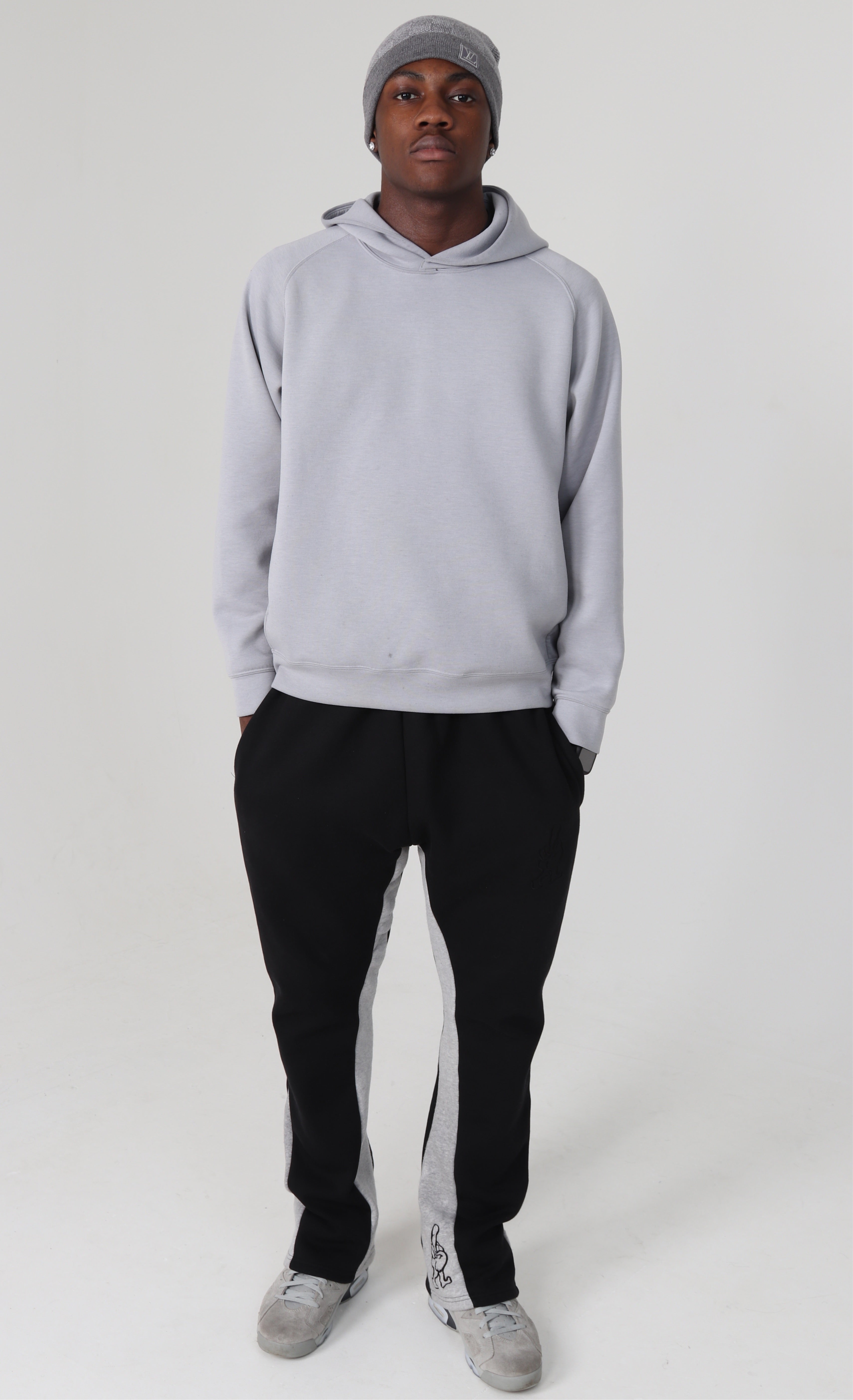 ‘F***-Off Black’ Flared Track Bottoms