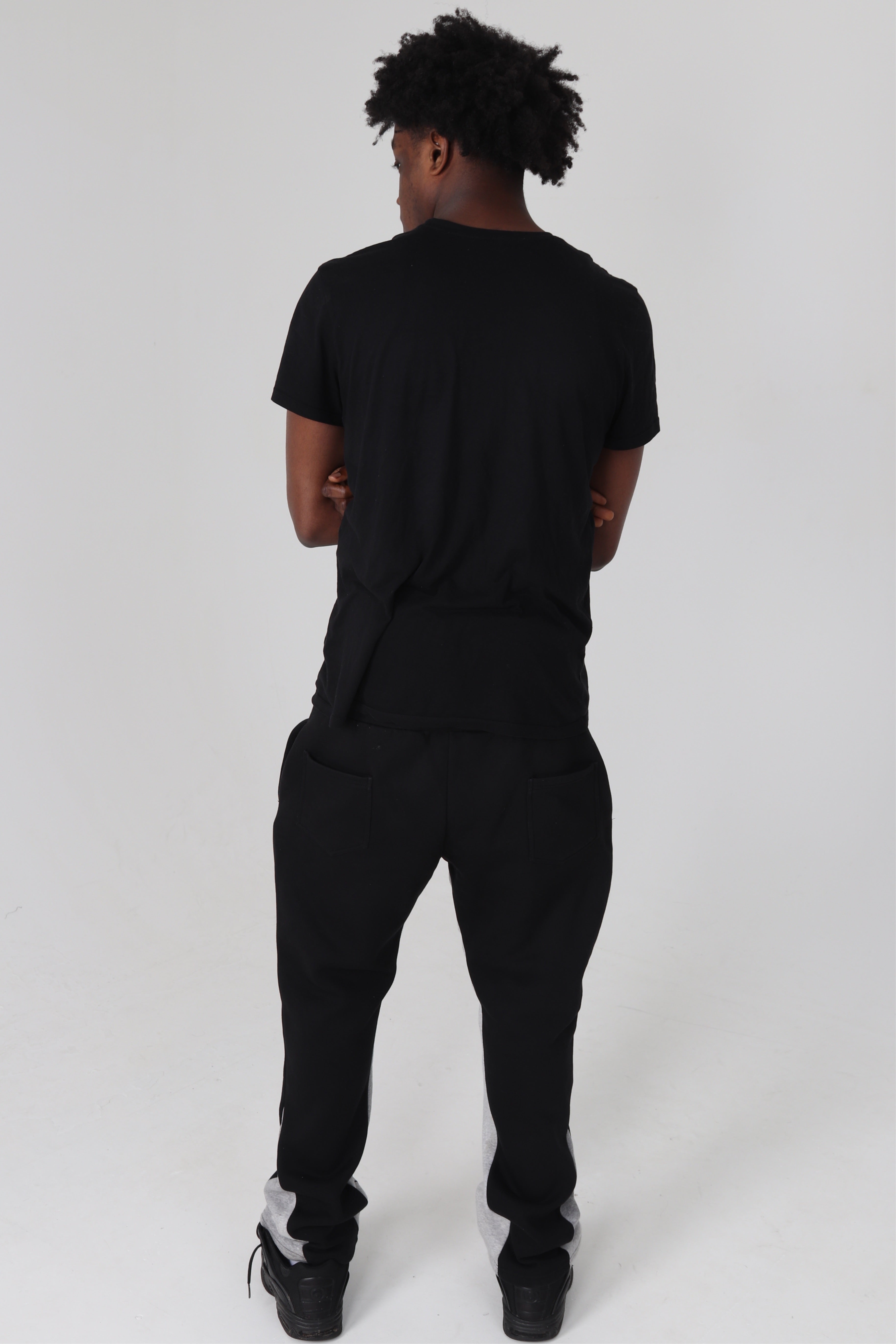 ‘F***-Off Black’ Flared Track Bottoms
